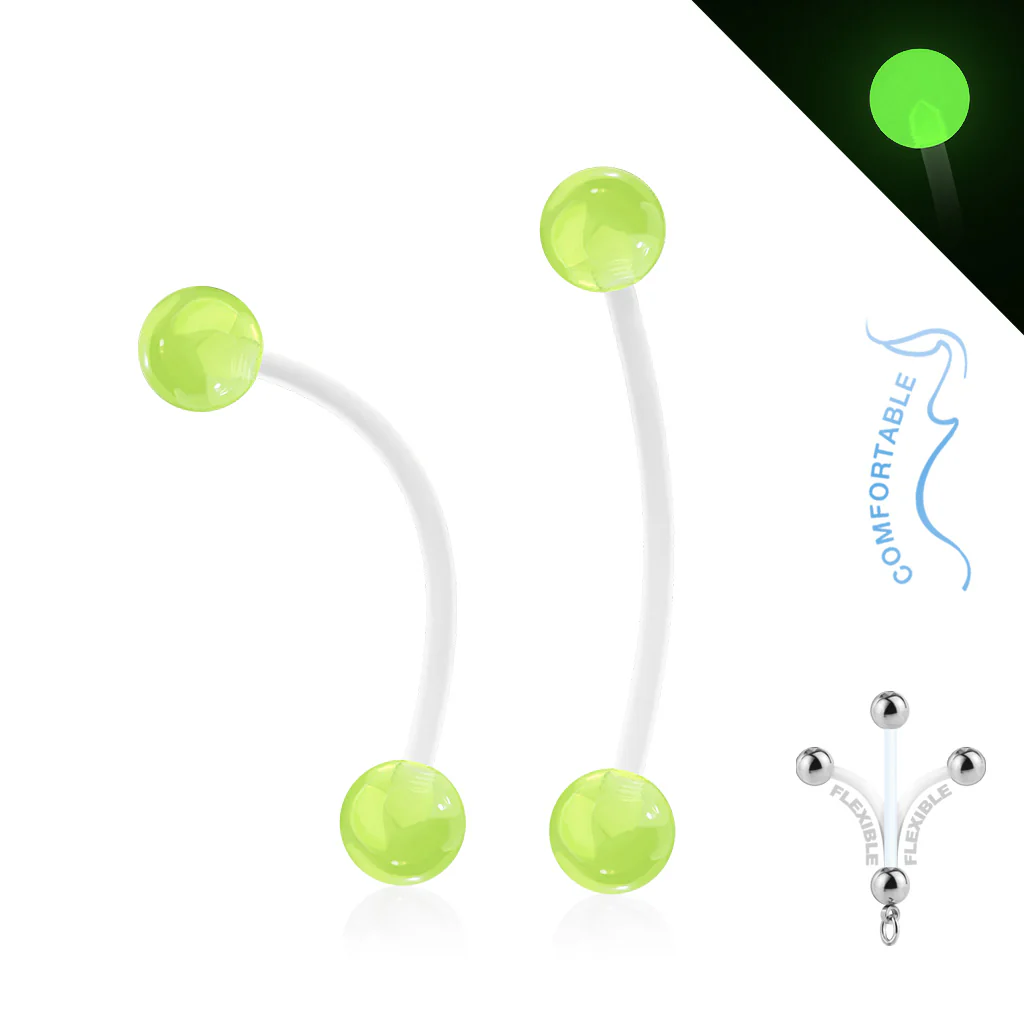 Glow in the Dark Balls Pregnancy Belly Ring - Image 3