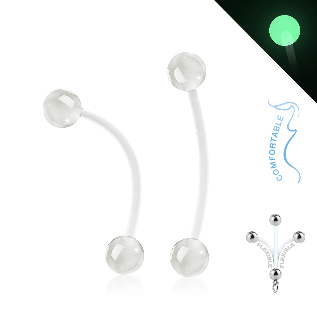Glow in the Dark Balls Pregnancy Belly Ring - Image 4